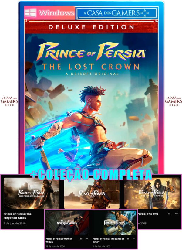 Prince Of Persia Lost Crown Deluxe Jogo Plataforma Ação Pc Ubisoft Offline