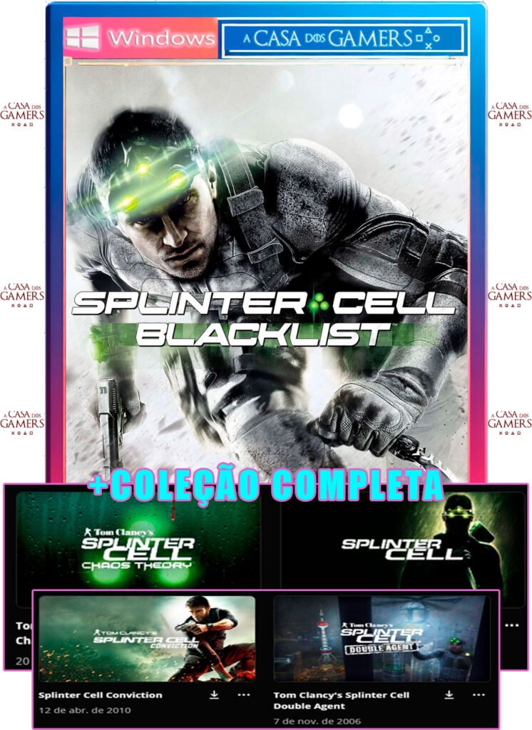 Splinter Cell Blacklist Pc Ubisoft Offline + Coleção Completa